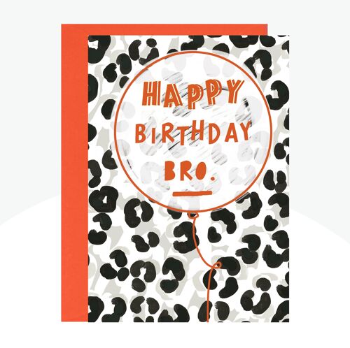 Bro Neon Print Leopard Card