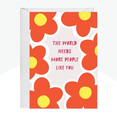 More People Like You Neon Print Card