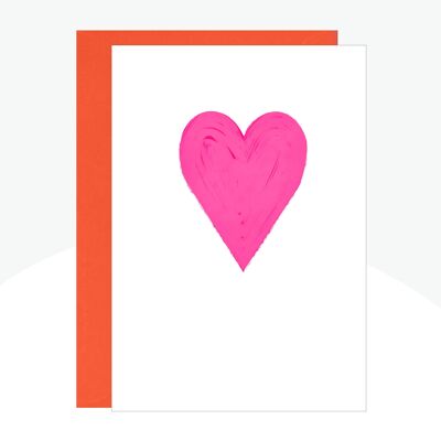 Heart Neon Print Card