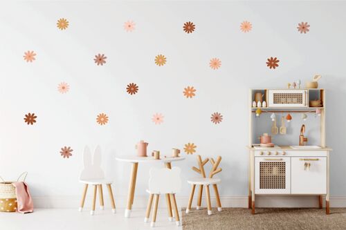 Boho daisy wall stickers