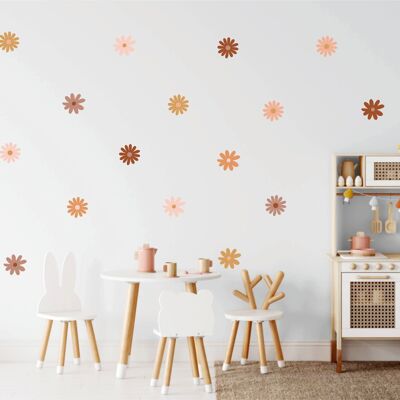 Boho daisy wall stickers