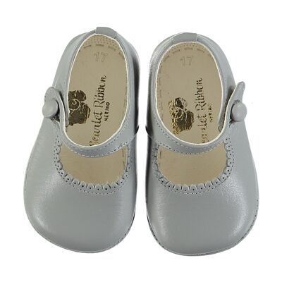 Soft Leather Baby 'Lucy' Shoes - Perla
