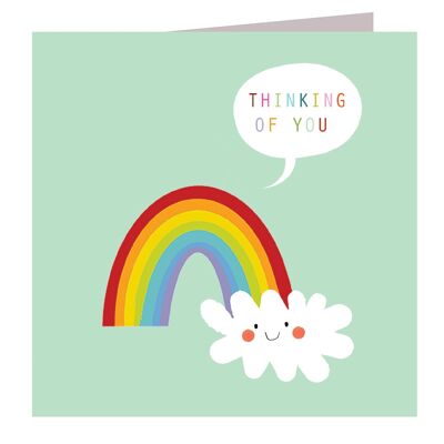 WO36 Regenbogenkarte „Denk an dich“.