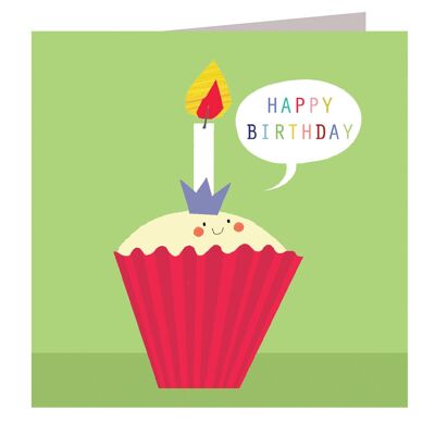 WO39 Happy Birthday Cupcake Card