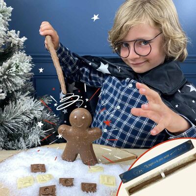 Baguette magique en chocolat magicien sorcier | moulage de noël |Chocolat enfants | Chocolat de Noel artisanal Chocodic
