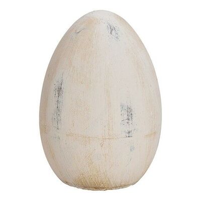 Uovo di argilla bianca (L/A/P) 7x10x7cm