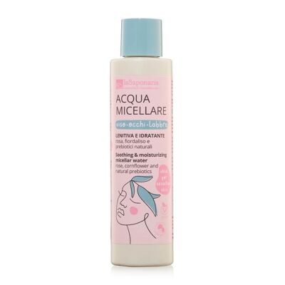 Agua micelar rosa, aciano y prebióticos - rostro, ojos y labios