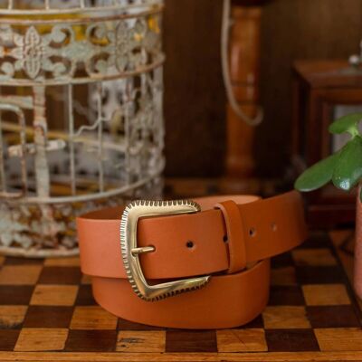 Scarlett leather belt - Brown