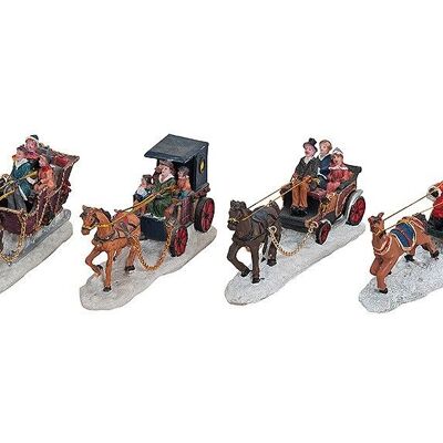 Chariots poly, assortis, L14 x P4 x H7 cm