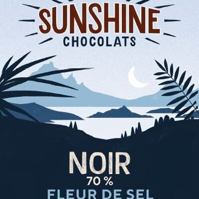 Tablette de Chocolat - Noir fleur de sel bio et équitable