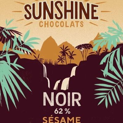 Tablette de Chocolat - Noir sésame bio et équitable