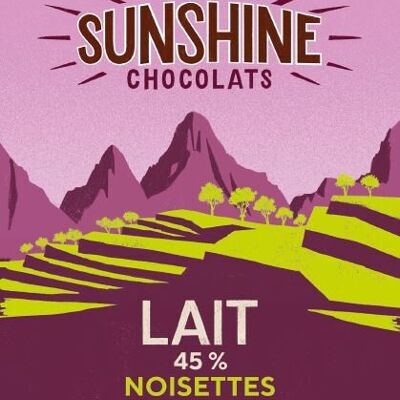 Tavoletta di cioccolato - Latte nocciole uvetta biologico ed equo e solidale