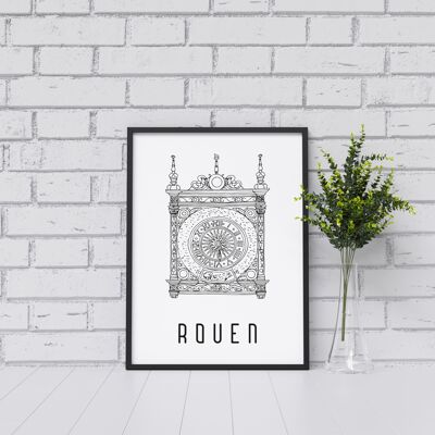 Rouen-Poster - A4 / A3 / 40x60 Papier