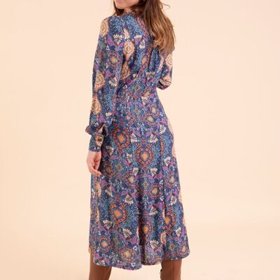 Midi length dress in beautiful Krissi fabric