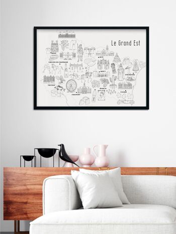 Le Grand-Est - Affiche ou coloriage A3 / 50x70 - Papier 2