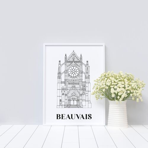 Affiche Beauvais - Papier A4 / A3 / 40x60