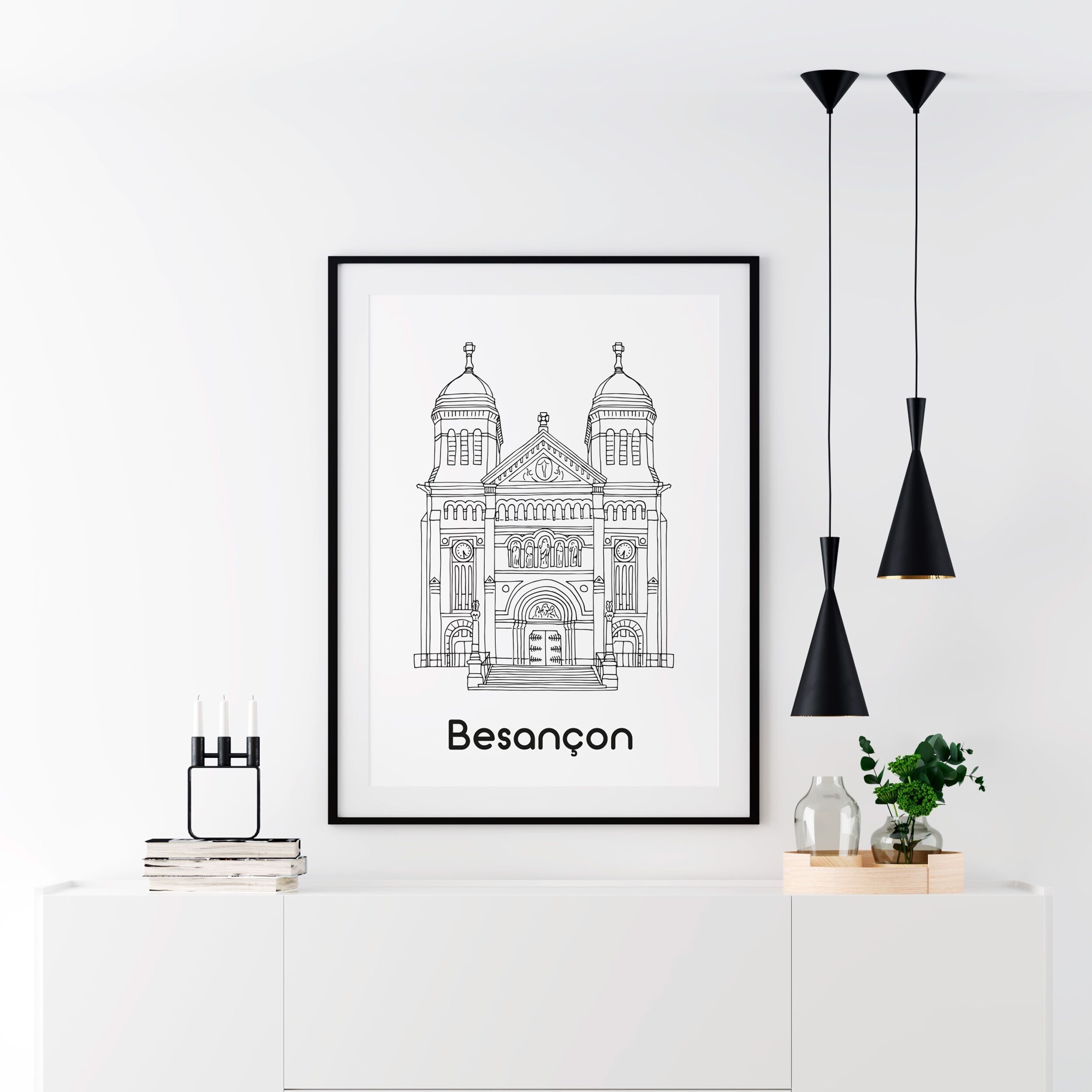 Besançon Poster - A4 / A3 / 40x60 Paper