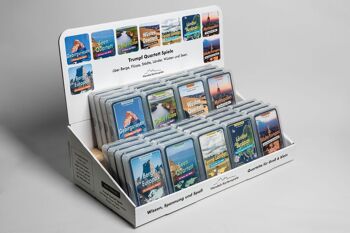 Présentoir de comptoir de jeux de cartes Wendels : gamme totale de 45 pièces (5 x 9 quatuors de connaissances) quatuors spéciaux pour le commerce de détail 3