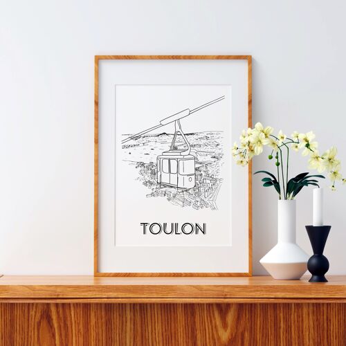 Affiche Toulon - Papier A4 / A3 / 40x60