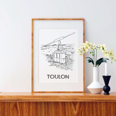 Toulon-Poster - A4 / A3 / 40x60 Papier