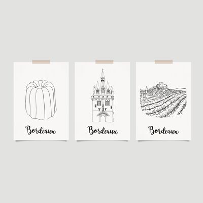 Bordeaux-Poster - A4 / A3 / 40x60 Papier