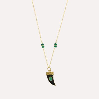 Collana con amuleto di smeraldo