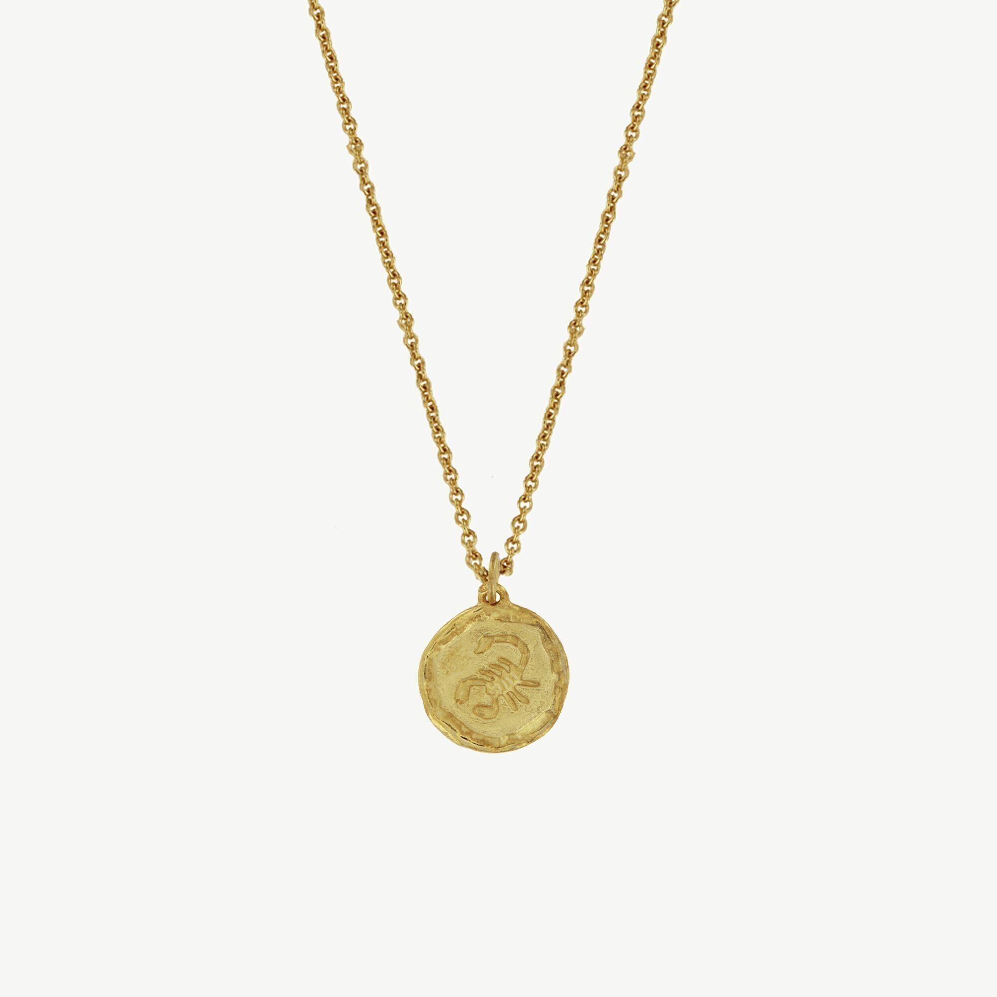 Women Men Scorpio Zodiac Sign Necklace 585 Rose Gold Color Pendant Necklace  Fashion Jewelry Gifts Wholesale