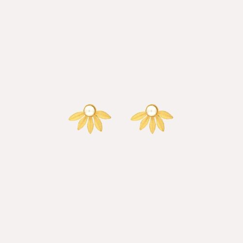Marigold & Pearl Earrings