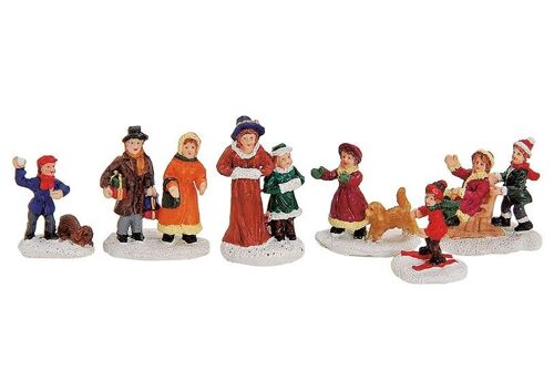 Miniatur-Weihnachtsfiguren aus Poly, Sortierung I, 8-fach sortiert, 4 cm