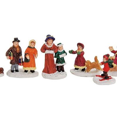 Figuras navideñas en miniatura de poliéster, clasificación I, 8 surtidos, 4 cm