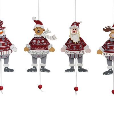 Christmas jumping jack figures made of wood (W / H / D) 9x14x1 cm