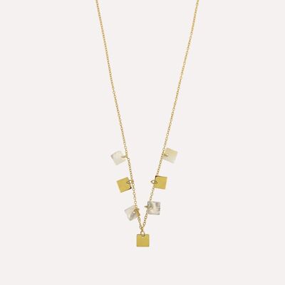 Squared Mother of Pearl Necklace