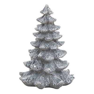 Christmas tree made of poly silver (W / H / D) 8x12x8cm