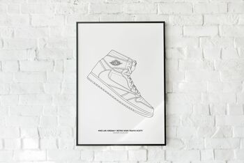 Affiche Sneakers - Nike Air Jordan 1 Retro High Travis Scott - Papier A4 / A3 / 40x60 1