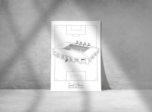 Affiche Saint-Etienne - Stade Geoffroy-Guichard - Papier A4 / A3 / 40x60