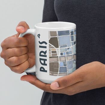 Mug Illustré Plan du 4eme arrondissement de PARIS 11