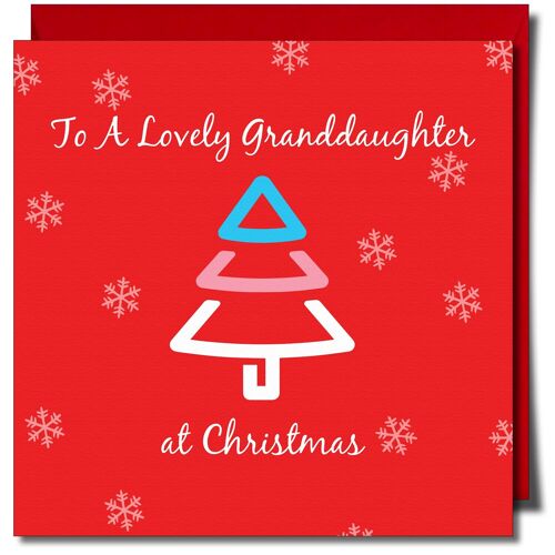 To a Lovely Granddaughter at Christmas. Transgender Xmas Card.