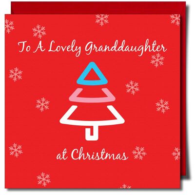 To a Lovely Granddaughter at Christmas. Transgender Xmas Card.