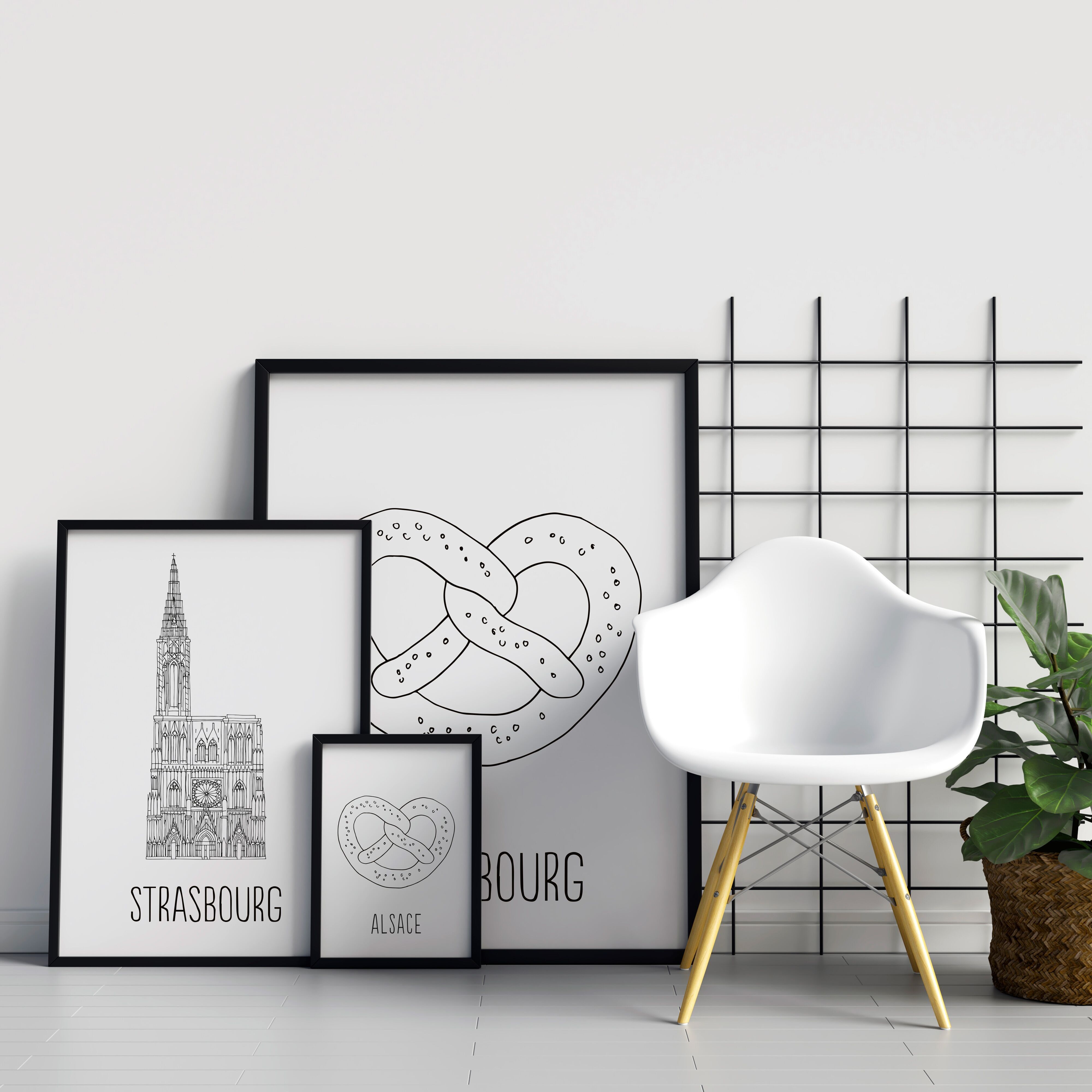 Póster de Estrasburgo - Papel A4 / A3 / 40x60