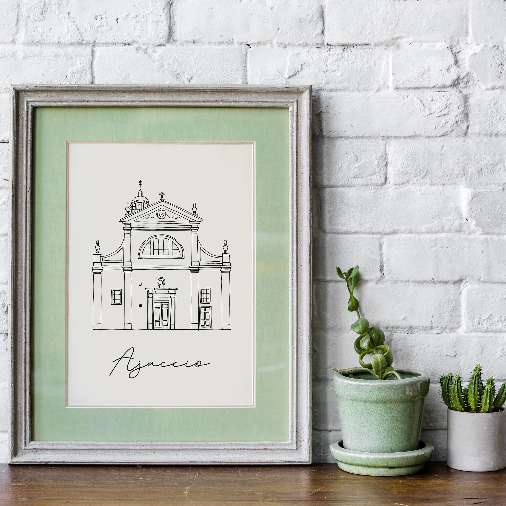 Póster Ajaccio - Papel A4 / A3 / 40x60