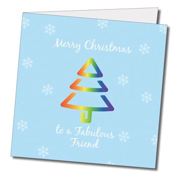 Joyeux Noël à un ami fabuleux. Carte de Noël LGBTQ+. 2