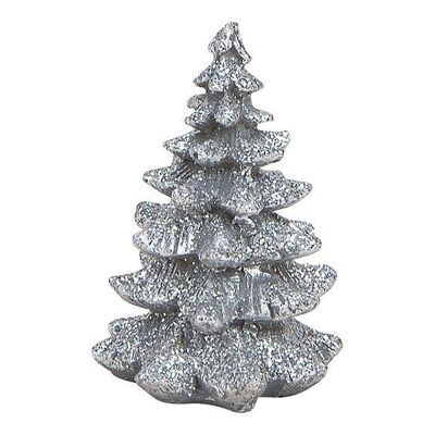 Christmas tree made of poly silver (W / H / D) 5x7x5cm