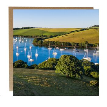 Carte de vœux avec vue sur l’estuaire de Salcombe - vierge à l’intérieur 2