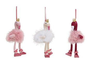 Cintre Flamingo en textile bordeaux