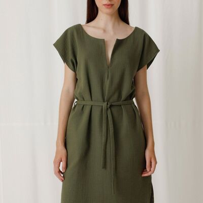 V02 Dress Vesicaria Moss Green