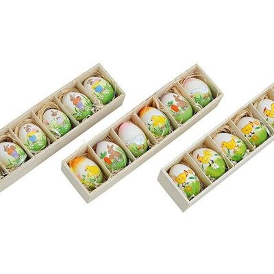 Set di uova di Pasqua naturali da appendere