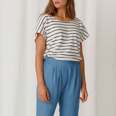 C05 T-Shirt Centaura Navy Stripes