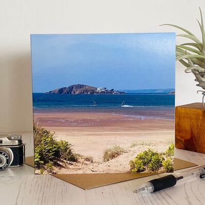 Burgh Island greeting card - Devon scenery greeting card