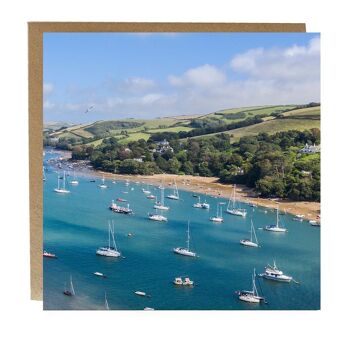 Carte de vœux avec vue sur l'estuaire de Salcombe 1