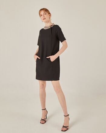 Robe courte avec broderie 1